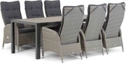 Tuinset 6 personen 217 cm Wicker Grijs Garden Collections Lincoln/Young