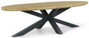Dining Tuintafel ovaal 280 x 130 cm Old teak greywash Santika Diogo