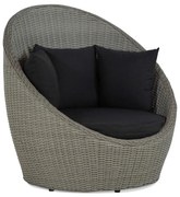 Tuinstoel Wicker Grijs-antraciet Garden Collections Cocoon