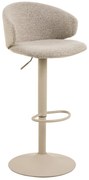 NELA Beige Latte (stof Monza 60 FR)/beige poten - DRAAIBARE BARKRUK MET BEKLEDING -VOOR KEUKEN RESTAURANT