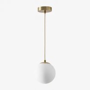 Hanglamp Ø12 Cm Van Ijzer Met Glazen Bol Uvol Goud - Sklum