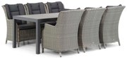Tuinset 6 personen 220 cm Wicker Grijs Garden Collections Aberdeen/Residence