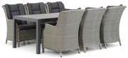 Tuinset 6 personen 220 cm Wicker Grijs Garden Collections Aberdeen/Residence