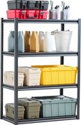 VEVOR Garage-stellingkast, 1088,6 kg, boutloze stelling, verstelbare metalen opbergkast, 4 niveaus, 508 x 1016 x 1447,8 mm, kelderstelling, stellingkast voor keuken, werkplaats, kelder, magazijn, zwart