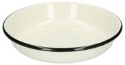 Bord pasta, emaille, zwart/wit,Ø 23 cm