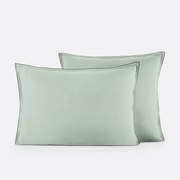 Kussensloop in gewassen katoensatijn van 118 draden, Victor uni