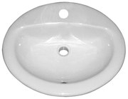 Go by Van Marcke Isicentro inbouwlavabo 51x44,5 cm porselein wit met kraangat met overloop L1403