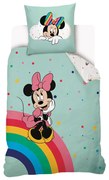 Bedset in katoen, Minnie regenboog