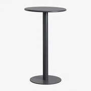 Ronde Hoge Tuintafel Ø60 Cm Van Ijzer Mizzi Grijs – Grafiet - Sklum