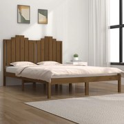 vidaXL Bedframe massief grenenhout honingbruin 135x190 cm 4FT6 Double