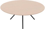 Goossens Salontafel Bo rond, hout eiken wit, modern design, 80 x 31 x 80 cm