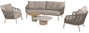 Puglia stoel bank loungeset 5 delig organic latte Taste 4SO