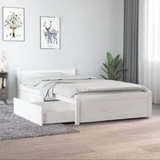 vidaXL Bedframe met lades wit 90x190 cm 3FT Single