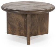 By-Boo Leoti Ronde Salontafel Bruin Hout 60 Cm - 60 X 60cm.