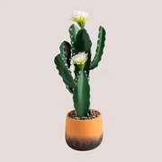 Cactus Kunstplant Con Flores Cereus 52 Cm ↑52 Cm - Sklum