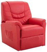 vidaXL Fauteuil verstelbaar kunstleer rood