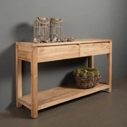 Tower Living Sidetable Teakhout Met 2 Lades Corona - 130 X 38cm.