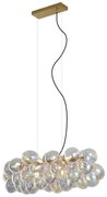 Eettafel / Eetkamer Design hanglamp goud met regenboog glas 8-lichts - Uvas Design G9 bol / globe / rond Binnenverlichting Lamp