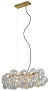 Eettafel / Eetkamer Design hanglamp goud met regenboog glas 8-lichts - Uvas Design G9 bol / globe / rond Binnenverlichting Lamp