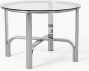 Ronde eettafel Neil met glazen tafelblad, in verschillende formaten