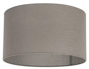 Stoffen Lampenkap taupe katoen 35/35/20 Modern rond