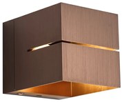 Moderne wandlamp donkerbrons incl. LED en touch dimmer oplaadbaar - Joris Groove