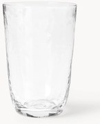Mondgeblazen waterglazen Hammered met oneven oppervlak, 4 stuks