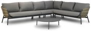 Hoek loungeset 5 personen Aluminium/wicker Taupe  Coco Nathan/Pacific