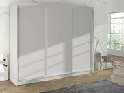 Kledingkast Closico Durion II, Wit, 215x200x58cm, 150 kg, Kledingkast deuren: Schuivend, Aantal planken: 9, Aantal planken: 9