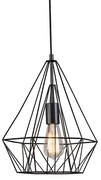 Industriële hanglamp zwart - Carcass Basic Modern Minimalistisch E27 Draadlamp rond Binnenverlichting Lamp