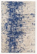 Handgeweven wollen vloerkleed Cynthia met abstract patroon