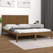 vidaXL Bedframe massief hout honingbruin 180x200 cm 6FT Super King