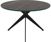 Goossens Excellent Salontafel Cipressen rond, keramiek zwart, modern design, 60 x 36 x 60 cm