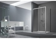 Royal plaza Lila schuifdeur 2 delig 100x190cm chroom helder glas