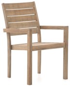 Dining tuinstoel |   ROUGH-S | Hout | Old Teak | Stapelbaar | Kees Smit Tuinmeubelen