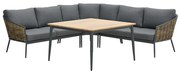 Garden Impressions San Vito lounge dining set 4-delig - donker grijs