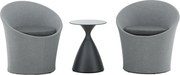 The Outsider Lounge/Balkon Set- Luuk - Zwart/Grijs - Tafel - 2 Kussens - The Outsider
