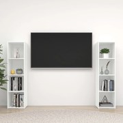 vidaXL Tv-meubelen 2 st 142,5x35x36,5 cm spaanplaat hoogglans wit