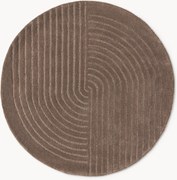 Rond handgetuft wollen vloerkleed Mason