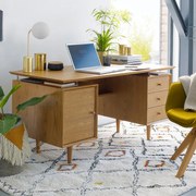 vintage bureau, 2 kisten, Quilda