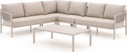 + 15% kassakorting | Hoek loungeset Bellagio  | 6 personen | Loungeset Beige | Hoekbank Rope (touw) | 282x212cm | Kees Smit Tuinmeubelen