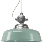 Hanglamp aan ketting Detroit Retro aluminium met Groene deksel