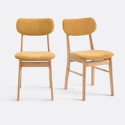 Set van 2 vintage stoelen, stof met structuur, SELYN