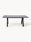 Uitschuifbare eettafel Apex in beton optiek, 200 - 250 x 100 cm