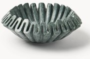 Handgemaakte decoratieve schaal Santorini van marmer, Ø 18 cm in groen