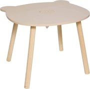 Atmosphera Kids Kindertafel– Teddybeer – diameter 60xH48 cm – Beige – Hout – Speeltafel/Tekentafel