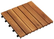 vidaXL Terrastegels acaciahout 30 x 30 cm verticaal patroon (10 stuks)