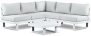 Hoek loungeset 5 personen Aluminium Wit  Lifestyle Garden Furniture Lorenzo