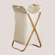 Wasmand Van Bamboe En Polyester Brais Gebroken Wit - Sklum