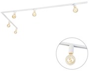 Moderne 1-fase railsysteem 5-lichts incl. E27 fitting wit - Jeana Modern E27 Binnenverlichting Lamp